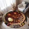 3D Visual Round Rug Living Room Floor Mat Decorative Anti-Slip Area Rug for Bedroom Dining Room Playroom Home Farmhouse Decor