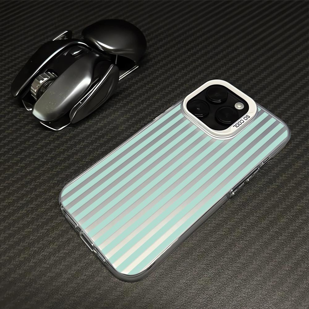 Grid Stripes Pattern Phone Case For IPhone 16 15 14 Pro Plus 17 Air 13 12 11 Pro Max 16E Silicone Hard Shockproof Cover Fundas