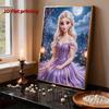 Disney Pearl Painting Frozen Purple Moon Dreamland Creative Art 5D Pearl Embroidery Cross Stitch Kit Handmade DIY Home and Room Decor Gift
