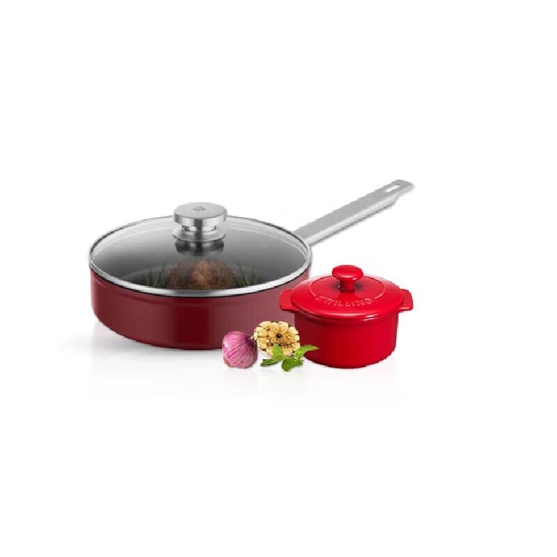 ZWILLING JOY C 24cm Fry Pan & Ceramic Stew Pot Set