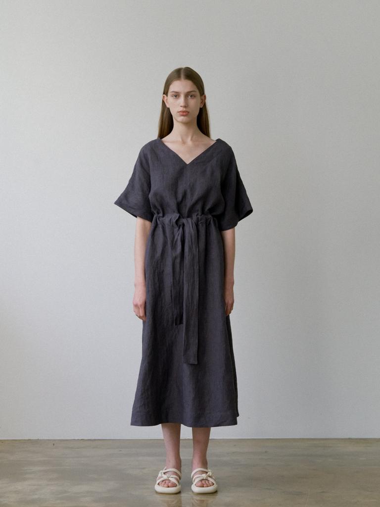 Maensyeonhem Linen Maxi Dress_Charcoal