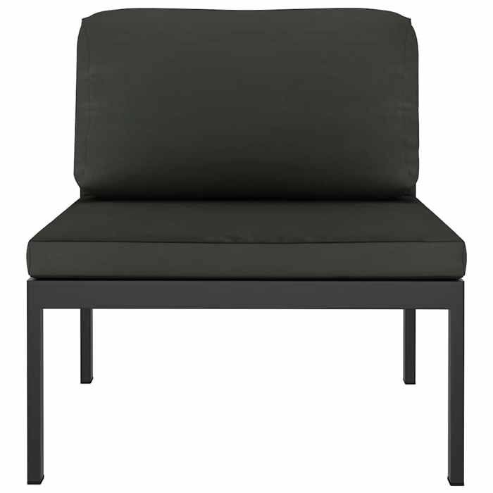 VidaXL Canapé Central Sectionnel avec Coussins Meuble d'Extérieur Sofa de Jardin Sofa de Patio Canapé de Terrasse Aluminium 49240