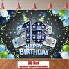 1pc 16th Birthday Party Background Banner - Vibrant Game Controllers and Balloon Design, Polyester Fabric Banner