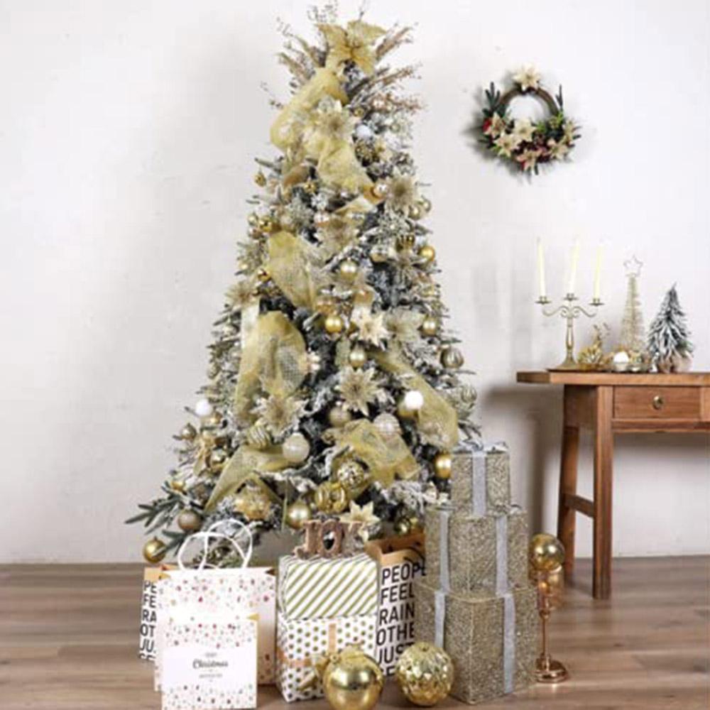 10Pcs Artificial Christmas Flower Xmas Tree Decoration Festival Party Supplies