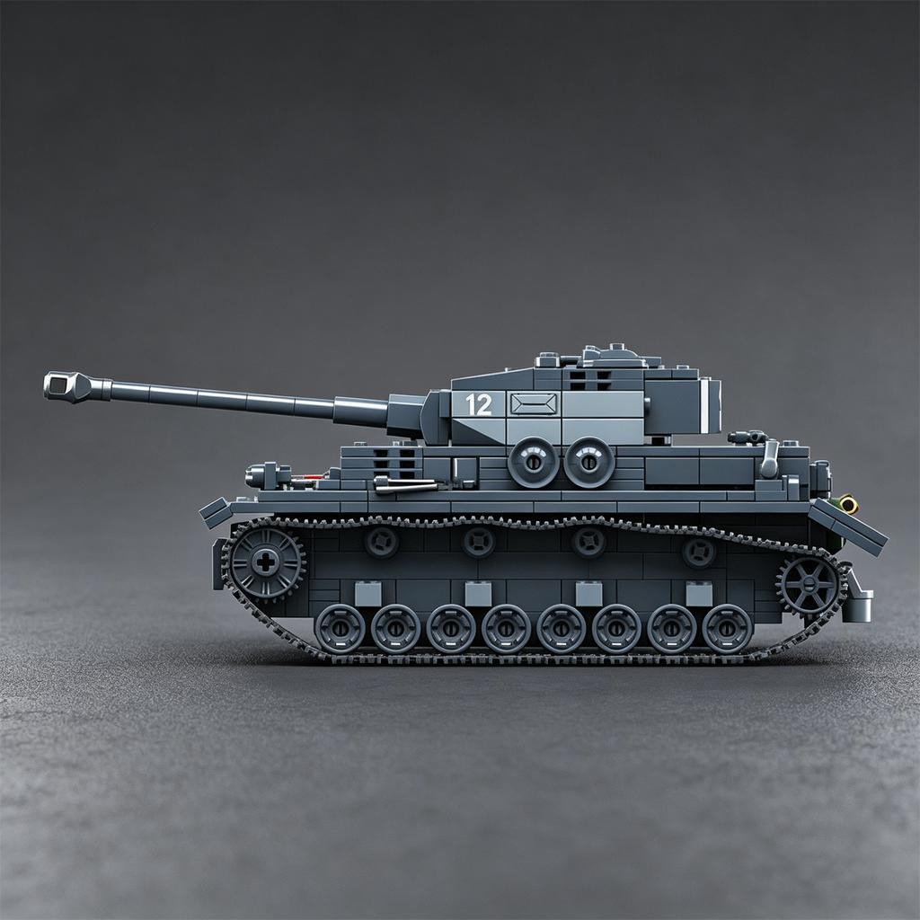 MOC Figurine Tank 4 G Assembled Building Blocks Armored Car Tiger Military Toys PZ.KPFW.IV Ausfuhrung G Sd.Kfz.161/1