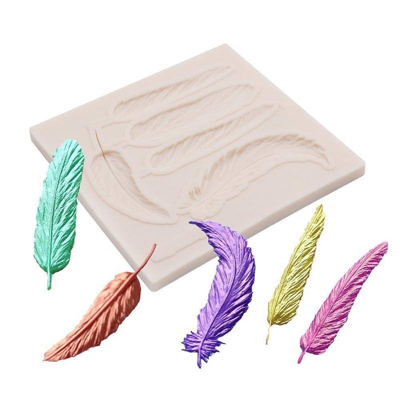 Feather Texture Silicone Mold Chocolate Cake Mold Vegetable Candy Dessert Mold