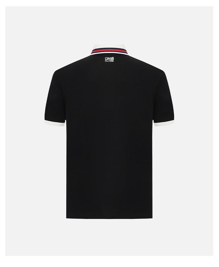 100% Cotton Men's Short Sleeve Polo Shirt with Color Contrast and Embroidery