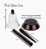2 Pack 6' Bronze Solar Path Lights with Solar Panel, Glass Lens, Metal Stake, Extra-Bright LED for Garden, Lawn, Patio
