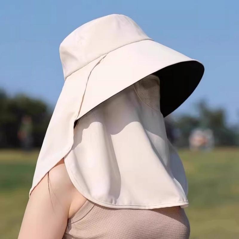 Wide Brim Sunscreen Fisherman Hat Breathable Neck Protection Hat Uv Protection Sun Protection Picking Tea Hat Fishing Hat