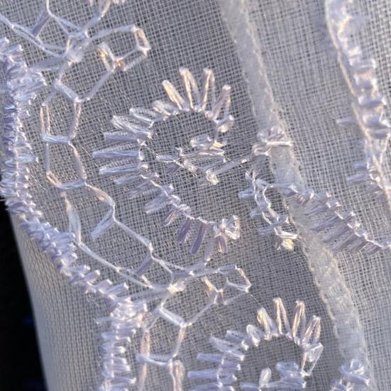 Women Headscarf Embroidery Lace Splicing Downward Shape Handkerchief Solid Color Thin Female Headwear