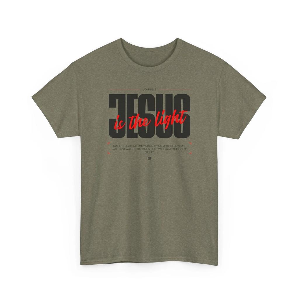 Jesus Is The Light Christian Bible Verse T-Shirt - John 8:12