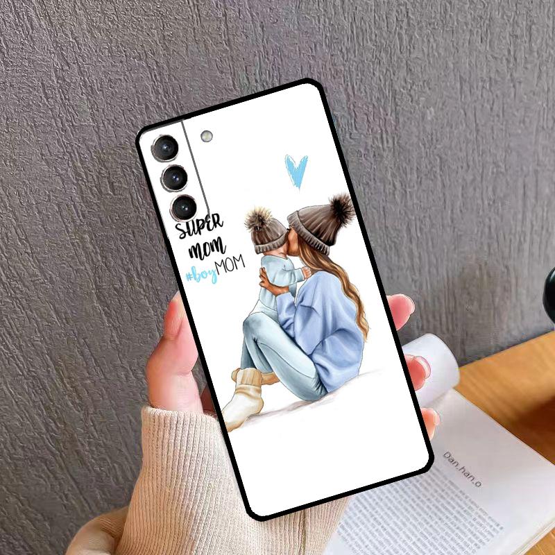 SUPER MOM MUM MAMA BABY Case For Samsung Galaxy S21 S20 FE S22 S23 Ultra Note 20 S8 S9 S10 Note 10 Plus Cover Shell