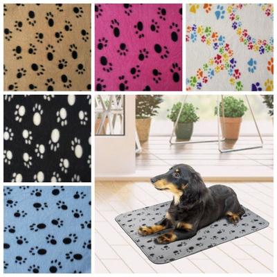 Weiche Fleece-Pfotendruck-Haustiermatte, niedliche Hundepfotendruck-Decken, Haustierbett-Matte zum Schlafen