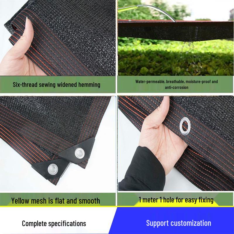 Thickened Black Shade Net for Outdoor Sun Protection and Rooftop Insulation