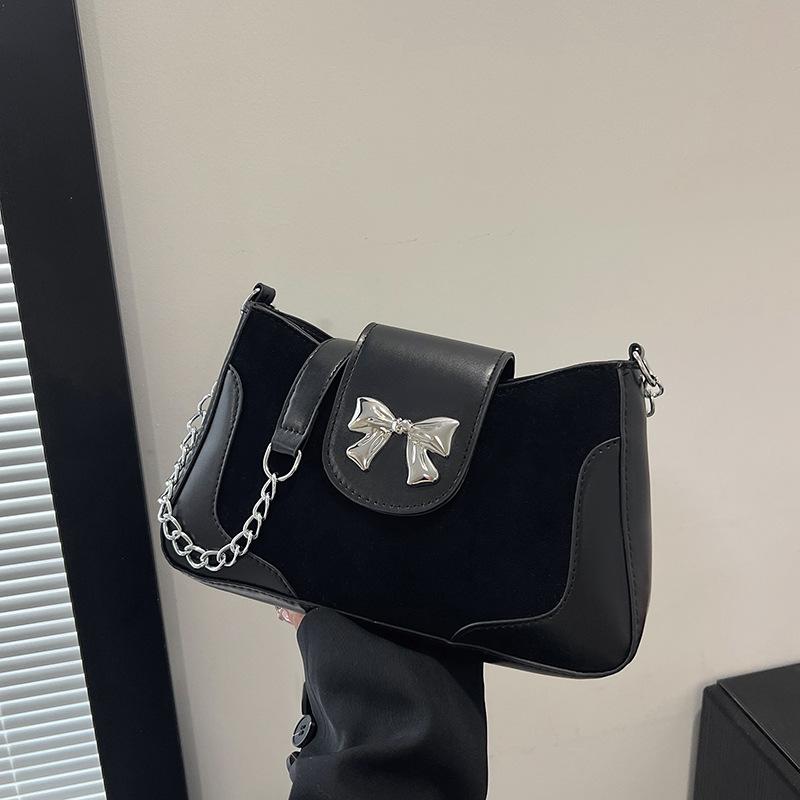 

Fashion saddle bag women s summer new simple niche armpit bag popular versatile single shoulder oblique span bag чорний