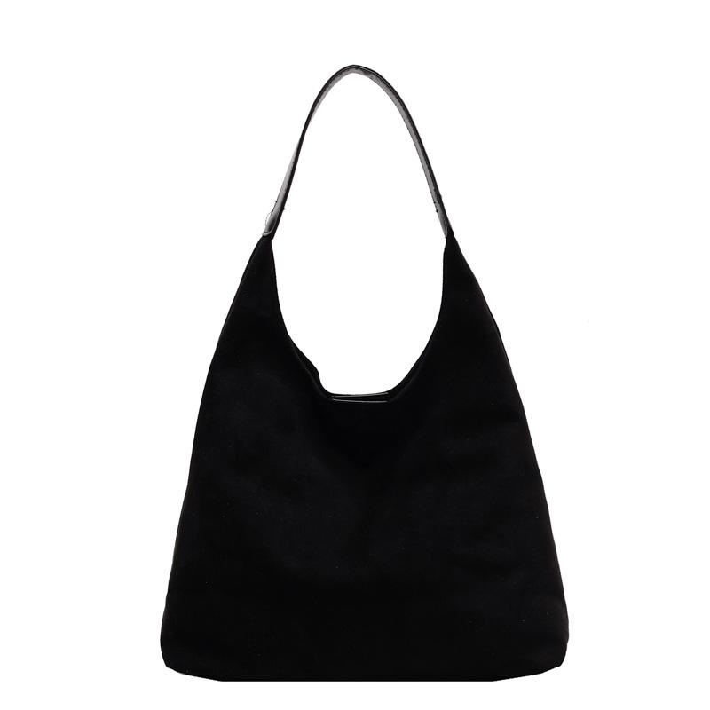 

Slack large-capacity bag women s new autumn and winter commuter shoulder bag suede tote bucket bag чёрный