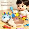 Early Education Hedgehog & Pufferfish Puzzle Toy: Enhance Baby's Hand-eye Coordination & Intelligence.