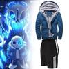 Undertale Sans Cosplay Set Hoodie Shorts Long Socks Mask Gloves Keychain**