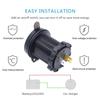 Waterproof Dual USB Charger Socket & Voltmeter for 12-24V Car Truck Motorcycle