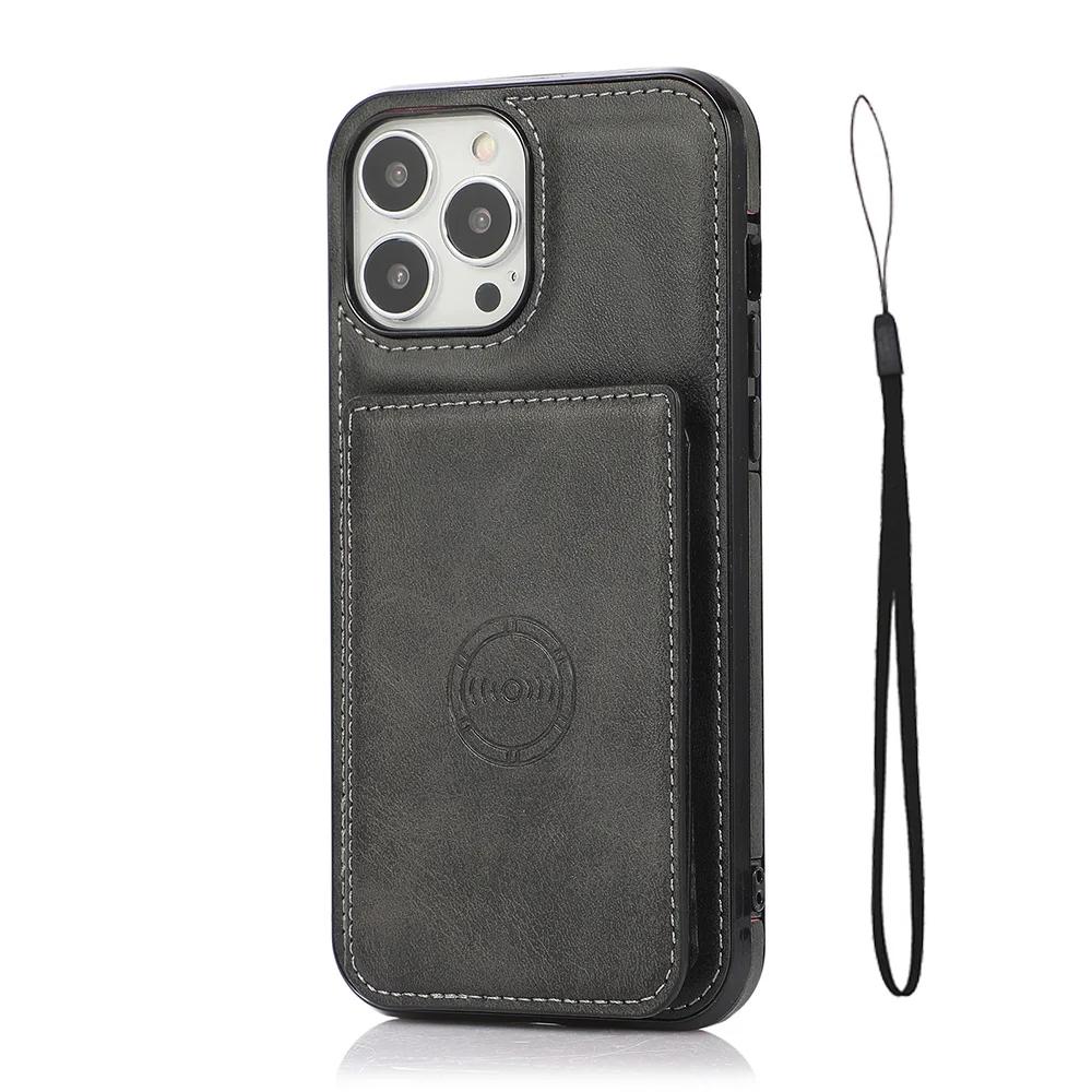 Flip Magnetic Wallet Phone Case for IPhone 13 12 Mini 16 15 14 11 Pro Max  XS XR 7 8 6 6s Plus Credit Card Holder Leather Cover