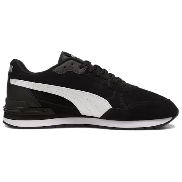 Puma St Runner Abrasion Resistant Low Top Casual Shoes Unisex Black White 399665-01
