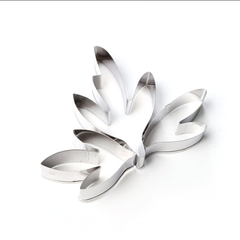 Fondant Cake Decoration Stainless Steel Tools Peony Flower Leaves Cutters Set