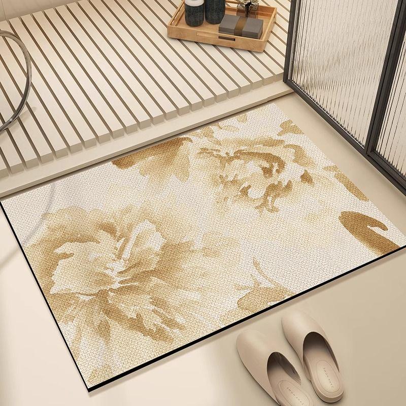 Diatom mud absorbent foot mats, household dirt-resistant mats, toilets, bathroom, bathroom door quick-drying non-slip floor mats