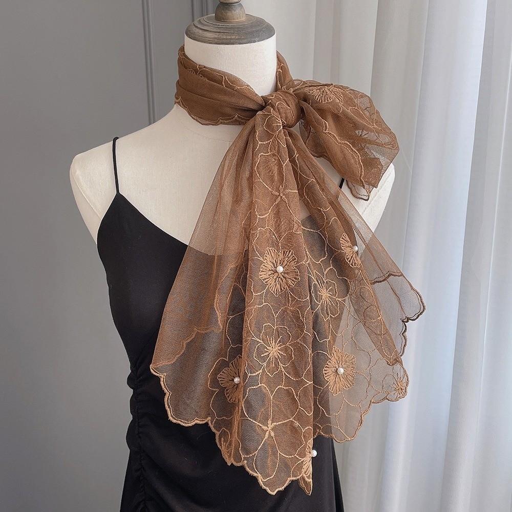 Retro Women's Lace Scarf Shawl Elegant Sunscreen Shawl Fashion Veil Shawl  for Women