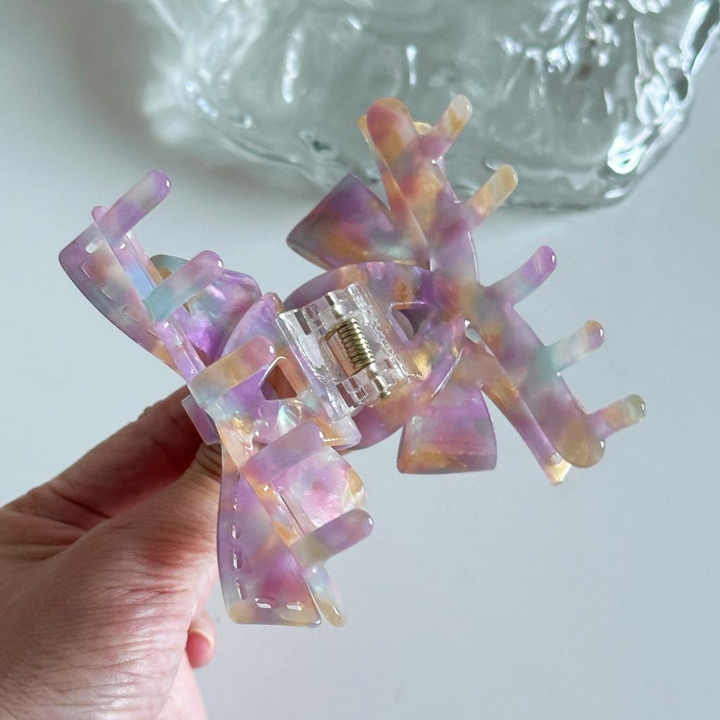 Elegant 8.3cm Acetate French Hair Claw Clip Featuring Beautiful Candy Color Designs