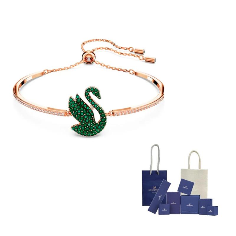 Swarovski Rose Gold tone Plated Bracelets Womens Rose Gold F-Branded gift bag розового золота