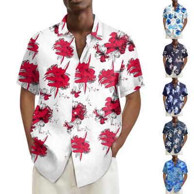 Hawaiian Shirt For Men, Men's Vintage Button Down Bowling Shirts Short Sleeve Summer Beach Shirt