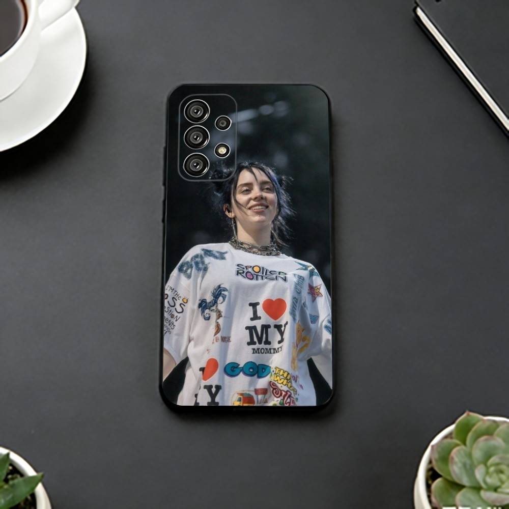 

B-Billie lovely Eilish Чехол для телефона Черный силикон Мягкий Для Samsung S25,S24,S21,S22,S23,S30,Ultra,S20,Plus,Fe,Lite Samsung S21Ultra