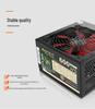JAZPER 600W Silent Power Supply, Rated 500W, Dual 6-Pin, Back Wiring Support for Gaming PCs