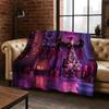 3D Merry Christmas Tree Santa Claus Cartoon Flannel Soft Warm Throw Blanket for Bedroom Living Room Bed Camping Picnic Gift