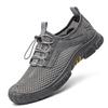 Men's shoes summer outdoor hiking off-road sports shoes fly-woven shoes low-top hollow ventilation hole mesh running shoes