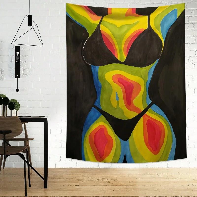 

VIKAMA Abstract Female Portrait Tapestry Modern Art Home Decor Suitable For Bedrooms Offices And Living Rooms Home Decor 74x94cm(29x37in)