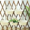 Metal Hanging Flower Pots for Railing Fence Planter Box with Detachable Hooks Drainage Holes for Outdoor Plant Balcony