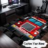 Custom Name Cartoon Off-road Vehicle Fire Truck Carpet, Chair Rug,Area Rug for Office Bedroom Living Rooms Bedroom, Doormat Decor Christmas Fan Gifts