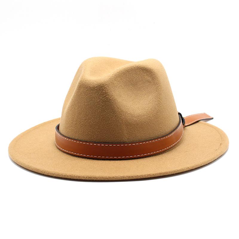 Top Hat British Classic Jazz Hat Wool Hat Big Eave Hat Flat Edge Hat For Men And Women