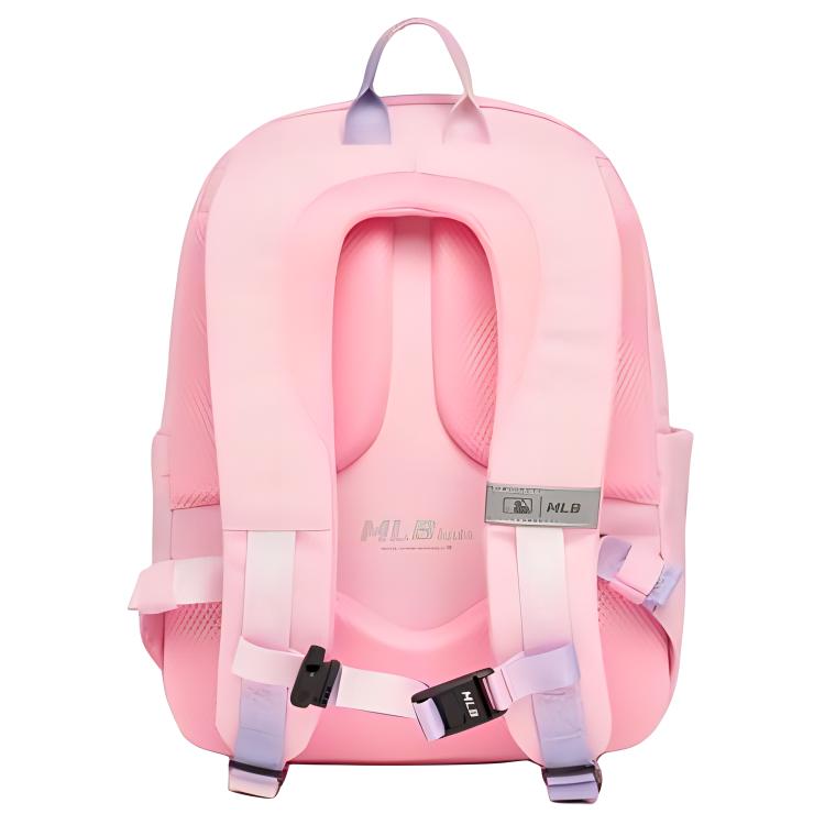MLB Solid Color Logo Print Large Capacity Zipper Closure Backpack Kids backpack Pink 7FBK0033N50PKL