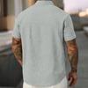 Men's Summer Colorblock Lapel Short-Sleeved Shirt Men's Casual Fashion Short-Sleeved Shirt