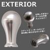 Tonra Universal Shift Knob Ball Round Barrel Shape Conversion Adapter M8 M10 M12 Aluminum MT Car Sport Silver 1.25 1.5