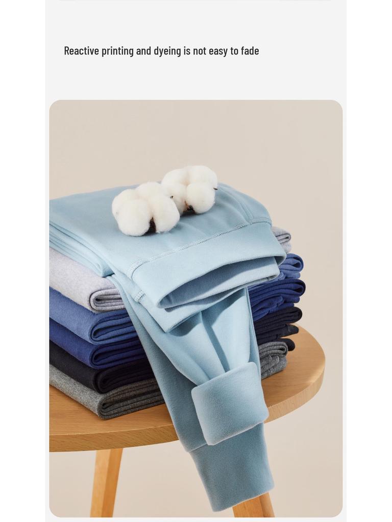 Colanți termici din bumbac 100% pentru bărbați 2025: Strat de bază ușor, mulat, pentru toamnă și iarnă