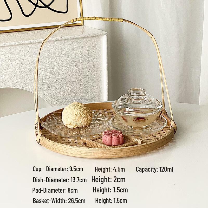 Zhaoran Glass Stew Pot and Dessert Bowl with Lid