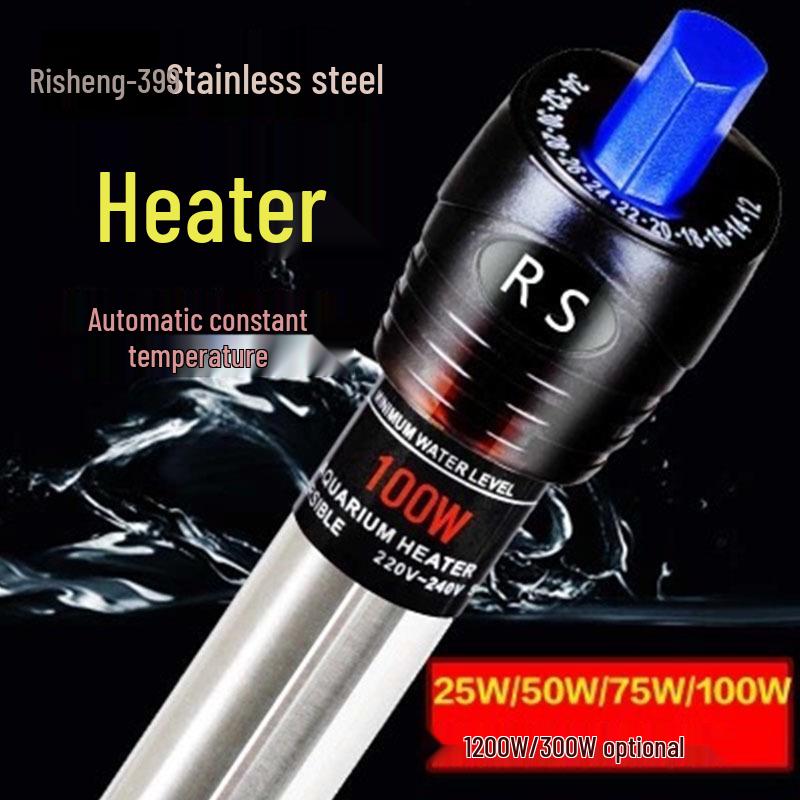 

Нержавеющий Взрывозащищенный Нагреватель для Аквариума: Ультракороткий, Автоматический контроль температуры для аквариумов с черепахами RS399 Heating Rod 100W