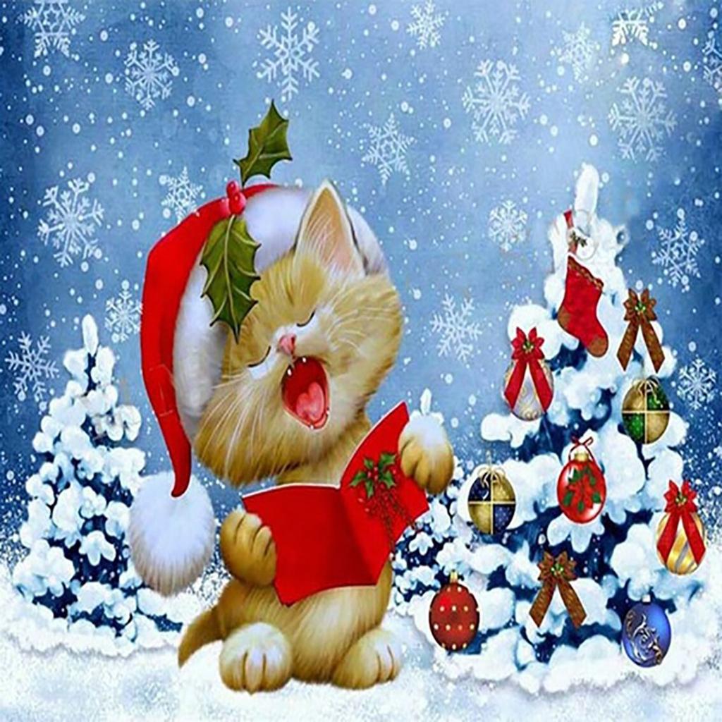 5D DIY Diamond Painting Snow Scenery Christmas Tree Cross Stitch Kits Full Round Drill Embroidery Mosaic Art Picture