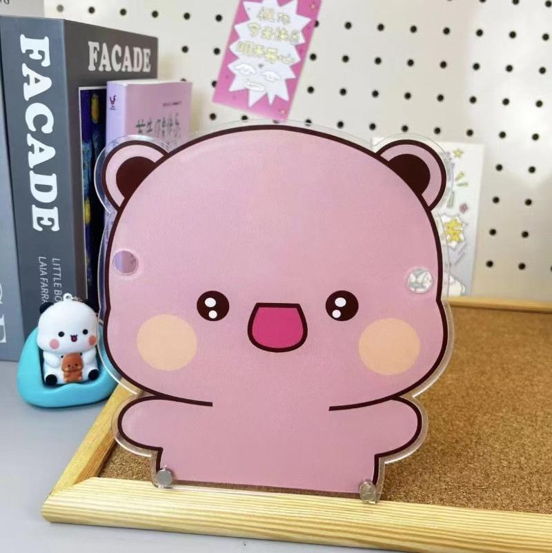 Cute Panda Bubu Dudu Hairpin Organizer Acrylic Eyeglasses Holder Household Display Stand Desktop Ornaments Gifts Entry Door Decoration