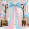Giant Bow Decoration 39x59 Inch Large Tulle Ribbon Bow Knot for Party Wedding Birthday Wall Door Hanging Ornament Shower Decor & Gift Wrapping