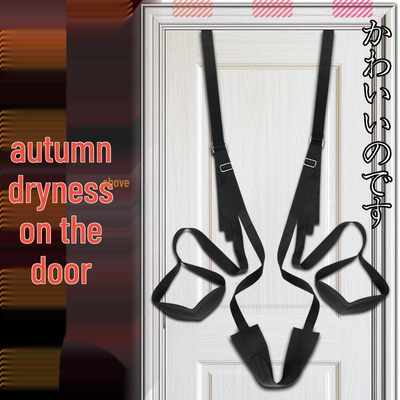 Bondage Door Restraint Strap and Handcuffs Set
