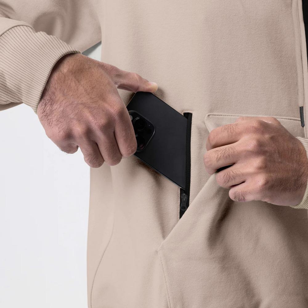 Men's Comfortable Thick Hooded Sweatshirt, Zipper Sports Shirt, Long Sleeved Sweatshirt, Autumn and Winter Season